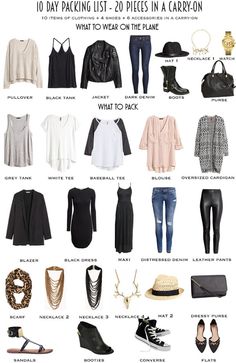 10 Day Packing List, Packing List For Europe, 20 Outfits, Europe Packing List, Outfit Travel, Quoi Porter, Trailer Remodel