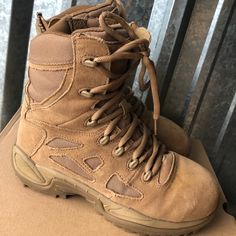 Reebok Rapid Response In Coyote Brown Tactical Uniform/Duty Line. Air Force And Army (Ocp) Authorized. Men’s 7.5/Women’s 9-9.5 Side Zippers On Inside With Tab To Prevent Slip. Insulated, Very Comfortable. Worn A Couple Times, But Only Inside See Treads, Like New. Just Too Warm For My Environment. Great Condition. Would Be A Great Hunting Boot, Not Too Stiff For Good Mobility. Tactical Uniforms, Hunting Boots, Reebok Shoes, Couple Time, Air Force, Hunting, Men's Shoes, Shoe Boots, No Response