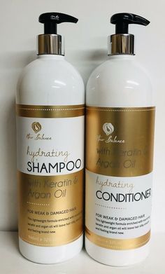 Hair Balance ~ Keratin Hydrating Shampoo & Conditioner with Argan Oil 32 fl oz. Argan Oil Conditioner, Rapid Hair Growth, Argan Oil Shampoo, Hydrating Shampoo, Keratin Hair, Silky Hair, Shampoo Conditioner, Argan Oil, Hair Oil