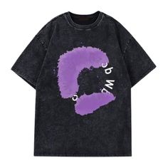 This Hip Hop Purple Graffiti Print T-Shirt features a bold design, crafted from 100% polyester with a soft, lightweight construction for all-day comfort Purple Graffiti, Free Scarf, Graffiti Prints, Free Socks, Grey T Shirt, Free Bracelet, Tshirt Art, Fashion App, Bold Design