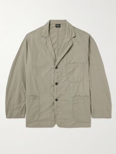 OrSlow's designs are informed by timeless style. Tailored in Japan, this workwear-inspired blazer is cut from crisp cotton in a relaxed, unstructured shape that looks perfect layered over a tee. Blazer For Men, Luxury Sneakers, Cotton Blazer, Short Suit, Classic Sneakers, Blazers For Men, Formal Shirts, Suede Jacket, Mr Porter