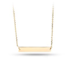 This mini- gold bar necklace is perfect for everyday wear. Easy adjust chain is adjustable from 16 to any shorter length. Personalize by engraving names, initials, dates, or symbols or just wear it as is! Engraving can be added while you are checking out. (In the cart) Classic Necklaces With Adjustable Chain And Rectangular Pendant, Classic Necklace With Adjustable Chain And Rectangular Pendant, Classic Necklace With Rectangular Pendant And Delicate Chain, Minimalist 14k Gold Name Necklace With Cable Chain, Minimalist Yellow Gold Bar Necklace With Cable Chain, Everyday 14k Gold Bar Necklace With Adjustable Chain, Elegant Engraved Bar Necklace, Minimalist Bar Necklace With Delicate Chain For Formal Occasions, Formal Minimalist Bar Necklace With Delicate Chain