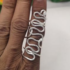 About Item:- MCP Splint Ring Ring sizes:- Choose from variation (custom size accepted) Meterial:- 925 Sterling silver Purity:- 92.5 Title:- Full finger ring,Trigger ring, sterling silver splint ring, silver splint ring, MCP joint splint, Arthritis splint ring,MCP Arthritis joints - Choose your size in the variation at check-out! - All rings comes in jewel bag. ♦Benefits of wearing silver:- Wearing silver jewelry is proved in fighting infection and preventing yourself from cold and flu, and many kinds of bacteria and viruses. Silver helps expand blood vessels elastic. This condition makes it possible for the quick formation of bones and healing of the various parts of body from wound to bruises. ♦Brass Jewelry Can Turn Your Skin Green  It is the copper in brass and bronze that might cause y Silver Metal Open Snake Ring, Adjustable Silver Metal Toe Rings, Silver Open Snake Ring, Hypoallergenic Silver Metal Ring, Hypoallergenic Silver Ring, Nickel-free Silver Stackable Metal Rings, Nickel-free Silver Stackable Rings, Adjustable Handmade Metal Snake Ring, Handmade Adjustable Metal Snake Ring