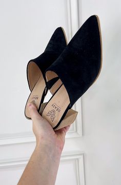 Stephanie Block Heel Black Suede Mules This customer fav is back - and we are just as excited as you!! Your new everyday mules! The Stephanie features a suede-like design, chunky block heel, and comfortable fit. Pair with any outfit this fall to make a statement! Size: 6- 11, with half sizes Color: Black 2" Heel Scented Lip Balm, Mushroom Hair, Organic Perfume, Block Heel Mule, Leopard Loafers, Black Mules, Baby Washcloth, Black Block Heels, Suede Mules