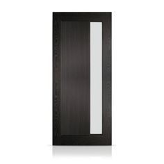 a black and white door on a white background