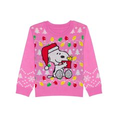 Give her wardrobe a festive refresh with this girls' Snoopy and Woodstock Christmas sweater from Jumping Beans. Click on this KIDS APPAREL & SHOES GUIDE to find the perfect fit and more! Give her wardrobe a festive refresh with this girls' Snoopy and Woodstock Christmas sweater from Jumping Beans. Click on this KIDS APPAREL & SHOES GUIDE to find the perfect fit and more! FEATURES Crewneck Long sleeves Peanuts holiday graphic on chest Sweater knit constructionFABRIC & CARE Cotton, polyester Machi Woodstock Christmas, Shoes Guide, Fake Life, Peanuts Snoopy Woodstock, Snoopy Woodstock, Kid Clothes, Color Fuchsia, Jumping Beans, Fall Kids