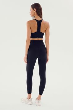 An all new extra waist version of our high waist Airweight legging engineered to fit every curve and flow with your workouts. Our ultra luxe Airweight fabric has a supremely soft hand and second skin comfort. BEST FOR: hot yoga, barre, Pilates.Model Stats:Height: 5’10”, Bust: 32", Waist: 23.5”, Hips: 34.5” Wearing size: Small Black High Rise Elastane Activewear, Sleek Compression Activewear For Training, Black High-rise Elastane Activewear, Compressive Full-length Yoga Activewear, Versatile Black Activewear With Compression, Compressive High Rise Elastane Activewear, Black Compression Sports Bra In Elastane, Black High Stretch Yoga Pants, Sleek High Stretch Activewear For Sports