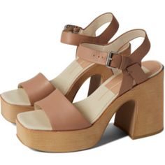 Dolce Vita Wallis Spring Block Heels With Stacked Heel And Rectangular Buckle, Modern Block Heels With Buckle Closure, Dolce Vita Heels, Dolce Vita Sandals, Leather Heels Sandals, Chunky Block Heels, Heeled Sandal, Dolce Vita Shoes, Open Toe Sandals