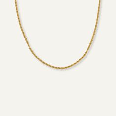 2mm Gold Filled Rope Chain—a classic design that’s both bold and refined. Crafted from high-quality gold filled material, this chain offers the luxuriousness of gold with exceptional durability. The intricate rope twist design catches the light beautifully, making it a standout piece whether worn solo or paired with your favourite pendant. - 2mm Width: A perfect balance between bold and delicate, making it versatile enough for everyday wear or special occasions.- 18k Gold Filled: Premium quality Minimalist Yellow Gold Rope Chain Necklace For Everyday, Everyday Minimalist Yellow Gold Rope Chain Necklace, Everyday Gold Rope Chain Necklace With Delicate Chain, Everyday Minimalist Rope Chain Necklace With Figaro Detail, Everyday Gold Rope Chain Necklace, Dainty Rope Chain Necklace For Everyday Wear, Dainty Everyday Rope Chain Necklace, Unique Pendant Necklace, Gold Filled Ring