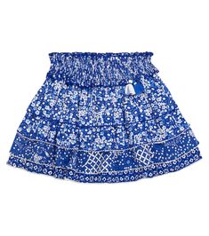 Trust in Poupette St Barth Kids’ charming collection for adorable additions to their wardrobe, including the Ariel floral mini skirt. Featuring a comfortably elasticated, smocked waist, its tiered design makes it flow freely. Cute Blue Skirts, Where To Buy Skirts, Blue Summer Skirt, Beachy Skirts, Rush Skirts, Preppy Skirt Outfits, Seaside Outfits, Preppy Skirts, Cute Mini Skirts