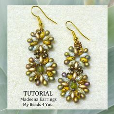 the earrings are made from seed beads