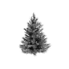 a black and white photo of a christmas tree