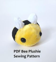 a stuffed bee plushie sewing pattern is shown