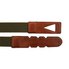 Cotton belt handmade in Spain by our artisans.  Made from vegetable-tanned leather, which will develop a beautiful patina as it ages and has a low environmental impact - unlike more common modern tanning processes. Can be personalised with initials. Color: Olive Green Size: S (90-95cm), M (100-105cm), L (110-115cm)* The belt is elastic, so it has a few centimeters of margin.  Designed for travel, the Branson belt is buckle-less so you can travel hassle-free through airport security checks. Craft Leather Accessories Handmade, Airport Security, Belt Design, Jute Bags, Perfect Gift For Him, Office Accessories, Handcrafted Leather, Perfect Gift For Her, Small Leather Goods