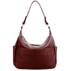 PRICES MAY VARY. Cowhide Leather Hobo Purse(Genuine Leather), fully-lined with brown fabric and comes with a short and long shoulder strap. 2 Outer open pockets and one zipped pocket for your phone/ keys/ coins. The interior was divided into two compartments and has a invisible zipped pocket for private items and two open pockets for cellphone/ lipstick. Your makeups, umbrella, tablet, wallet can be well organized in this purse. 4 ways to carry: Handheld / Arm carried / Single Shoulder / CrossBo Red Hobo Bag, Everyday Purse Casual, Brown Leather Crossbody Purse, Large Leather Bag, Everyday Purse, Fabric Pouch, Leather Shoulder Bags, Hobo Purse, Brown Fabric