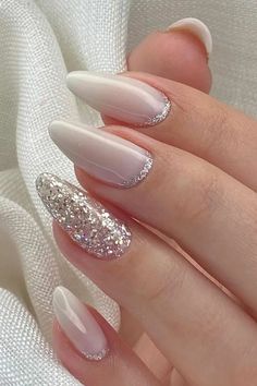 Milky Nails, Graduation Nails, Colorful Nails, New Year's Nails, Silver Nails, Bridal Nails, Classy Nails, Chic Nails