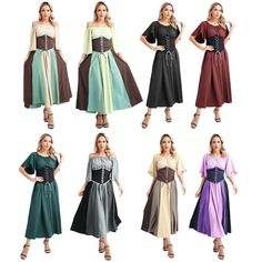 #ad Find ideas and inspiration for Women's Dresses Irish Outwear Medieval Maxi Outfit Trumpet Dress Renaissance, Fashion Dress Medieval Festival Costume Party Dress, Medieval Festival Historical Costume Dresses, Historical Dresses For Medieval Festivals Costume Party, Medieval Style Historical Dress For Fancy Dress, Medieval Style Historical Design Dress For Fancy Dress, Medieval Style Dress For Costume Party, Medieval Festival Historical Dress, Peasant Dresses For Larp, Peasant Dresses For Medieval Festivals