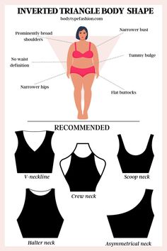 Inverted Triangle Neckline, Inverted Triangle Body Type, Fashion Styles Types, Rectangle Body Shape Outfits