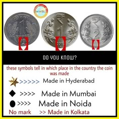 three different types of coins with the words do you know?