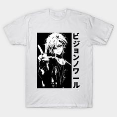 Goth Grunge Anime Boy EBoy Harajuku Manga Fashion Japanese Streetwear -- Choose from our vast selection of Crewneck and V-Neck T-Shirts to match with your favorite design to make the perfect graphic T-Shirt. Pick your favorite: Classic, Boxy, Tri-Blend, V-Neck, or Premium. Customize your color! For men and women. White Anime Print T-shirt For Fans, Punk Style Cotton T-shirt With Cartoon Print, White Harajuku T-shirt With Cartoon Print, White Anime T-shirt With Letter Print, Punk Style Short Sleeve Tops With Cartoon Print, White Harajuku T-shirt With Front Print, Punk Style Cotton Tops With Cartoon Print, Punk Cotton Tops With Cartoon Print, Punk Style T-shirt With Cartoon Print For Streetwear