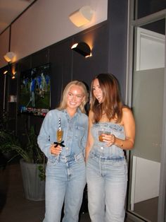 Denim outfit denim party Canadian Tuxedo Women Party, Denim On Denim Going Out Outfit, All Denim Outfit Bachelorette, Denim Disco Outfit, Canadian Tuxedo Women Double Denim, Bachelorette Denim Theme, Denim And Disco, Denim Bid Day, Denim Outfits For Women Party