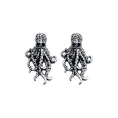 PRICES MAY VARY. Unique Design - These earrings are a sea of style! The vintage gothic octopus design will make you stand out from the crowd. Each tentacle is carefully crafted to give a thick and stereoscopic look, just like a real octopus from the deep blue sea. The exaggerated punk style adds a unique touch to your everyday look. Earrings for Women - These earrings measure 2.9cm in length and 1.5cm in width, weighing just 8g. Lightweight yet substantial, they'll be comfortable to wear all day Real Octopus, Fall Skeleton, Skeleton Theme, Punk Halloween, The Deep Blue Sea, Octopus Design, Halloween Bash, Retro Punk, Holiday Earrings