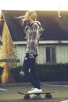 Stile Ragazza Skater, Skateboard Style, Tomboy Stil