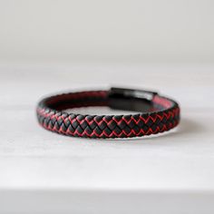 Axel Red - Mack & Rex Adjustable Durable Red Bracelets, Casual Black Durable Wristband, Casual Black Braided Bracelets For Outdoor, Adjustable Black Braided Bracelet For Outdoor, Slide Lock, Fits Men, Men's Bracelet, Fantasy Fashion, Mens Fitness