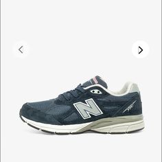 New Balance 990 Navy Size: 7 Youth Nwb Casual Navy New Balance Running Shoes, Classic Blue New Balance Sneakers, Blue Running Shoes With Branded Insole And Medium Fit, Classic Blue Lace-up Running Shoes, New Balance Navy Running Shoes With Cushioned Footbed, Navy New Balance Running Shoes With Cushioned Footbed, Casual Blue New Balance Running Shoes, Classic Blue Running Shoes With Round Toe, New Balance Navy Round Toe Sneakers