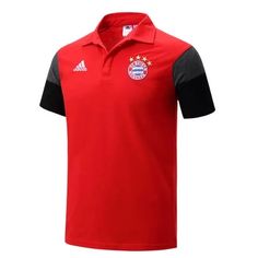 a red soccer jersey with black sleeves