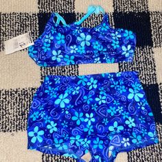 I Originally Bought This In Depop For $40 Thinking It Was An Adult Medium, Sadly It’s A Child’s/ Teens Medium. It’s So Adorable And Has Original Tags:) Fitted Tankini For Playwear And Beachwear, Fitted Beachwear Playwear Set, Fitted Beachwear Sets For Playwear, Blue Stretch Swimwear Sets For Pool, Blue Stretch Swim Sets For Pool, Blue Stretch Sets For Pool, Fitted Beachwear Tankini For Playtime, Blue Fitted Beachwear Set, Fitted Blue Beachwear Set