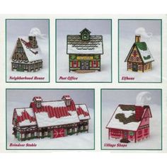 the instructions for how to make a miniature house in plastic and wood with snow on it