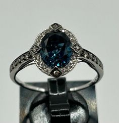 Le Vian Oval-Cut Blue Topaz 1/4 ct tw Diamonds 14K Vanilla Gold Ring, Weight 3.1grams, size9.6. Le Vian, Etsy Gold Ring, Rings Statement, Oval Cut, Blue Topaz, Gold Ring, Statement Rings, Topaz, Seattle