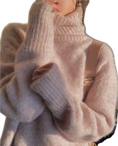 Trendy Warm Solid Sweater, Trendy Warm Solid Color Sweater, Trendy Solid Warm Sweater, Trendy Solid Color Warm Sweater, Warm Stretch Winter Sweater, Beige Stretch Sweater For Winter, Warm Pink Winter Sweater, Warm Pink Sweater For Winter, Pink Winter Sweater For Layering