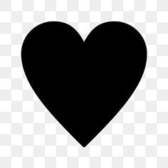 a black heart on a white background, with no shadow or text in the middle