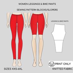 women's leggings and bike pants sewing pattern