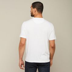 This Pima Cotton Tee can be dressed up or casually worn. Tucked or untucked, this is a breathable silhouette with a Turned Edge Yoke. Side vents allow comfort and breathability. A mirrored-L embellishment on the lower left-hand side of the front of tee gives a subtle Lucchese signature. Model is 6'2 and wearing size L. Handcrafted Boots, Handmade Boot, Open Sleeve, Dry Hands, Left Handed, Pima Cotton, Left Hand, Cotton Tee, Dress Up