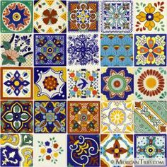 an assortment of colorful tile designs