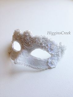 White Masquerade Mask Bridal Masquerade Mask Wedding Elegant White Masquerade Mask For Weddings, Elegant White Wedding Masquerade Mask, White Venetian Masquerade Mask For Wedding, Venetian Masquerade Mask For Wedding And Carnival, Wedding Masquerade, White Masquerade Mask, White Masquerade, Elegant Face Mask, Rose Mask