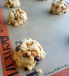 cookies are on a cookie sheet ready to be baked