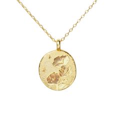 Welcome the enchantment of September with our Morning Glory Necklace. Embossed with a hand-drawn design, this flower signifies affection and spontaneous beauty, reflecting the whimsical spirit of autumn.  Enhance its allure by adding a birthstone charm and an initial, making it a unique and delightful gift that captures the joyful spirit.   Hypoallergenic, nickel and lead free. Tarnish resistant. Made of 14K gold plated sterling silver (Gold Vermeil) H2O sensitive. Before showering or working out, remove your plated jewelry. Clean your piece by buffing gently with a dry cloth and store it in your pouch. September Birth Flower, Birth Flower Necklace, September Birthstone Jewelry, Forever Jewelry, Zodiac Jewelry, Jewelry Ring Box, Pearl Jewellery Earrings, Birth Flower, Birthstone Charms