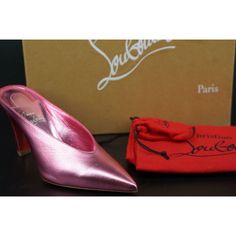 Christian Louboutin Veryvee Metallic Pink Backless Slide Mule Sandal Sz 36.5 Nib New In Box Condition Notes: This Pointy-Toe Mule Celebrates Joy And Playfulness Infused With Summery Elegance With Its Deep-V Vamp, Tapered Heel And Eye-Catching Metallic-Pink Calfskin. The Iconic Red Sole-Born From A Brush With Red Nail Color-Pops With Each Step. 3 1/4" (85mm) Heel Wipe With A Soft, Dry Cloth And Store In A Dust Bag Leather Upper, Lining And Sole Made In Italy Purchased From A Brand Authorized Reta Christian Louboutin Mules, Designer Mules With 4-inch Heel, Designer High Heel Pink Mules, Designer Pink High Heel Mules, Luxury Evening Mules With Open Heel, Luxury Evening Open Heel Mules, Designer High Heel Cocktail Mules, Luxury Pink Pointed Toe Mules, Designer High Heel Mules For Cocktail