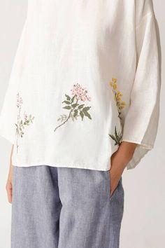 Buy Beige Handloom Cotton Linen Boat Embroidered Top For Women by Payal Pratap Online at Aza Fashions. Spring Linen Top With Chikankari Embroidery, Embroidered Beige Linen Top, Linen V-neck Blouse With Floral Embroidery, Beige Cotton Top With Floral Embroidery, Bohemian Linen Top With Floral Embroidery, Beige Linen Tops With Floral Embroidery, Cream Tops With Floral Embroidery, Embroidered Linen Tops For Spring, V-neck Linen Blouse With Floral Embroidery