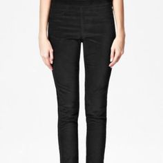 Fcuk French Connection Regina Trouser Misses Size 6 Fashion Pants True Black Velvet In Color Slim / Skinny Style Tuxedo Strip Outer Legs Left Side Hip Zipper Flat Front Back Pockets 98% Cotton 2% Elastine Nwt Velvet Trousers, French Connection, Trouser Pants, Fashion Pants, Pant Jumpsuit, Zipper, Pants For Women, Trousers, Velvet