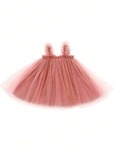 Baby Girl Sleeveless Princess Tutu Dress, Ideal For Birthday Party Watermelon Pink   Sleeveless Mesh Fabric Colorblock,Plain,All Over Print Cami Non-Stretch  Baby Girls Clothing, size features are:Bust: ,Length: ,Sleeve Length: Party Watermelon, Princess Tutu Dress, Pink Tutu Dress, Princess Tutu, Pink Tutu, Tutu Dress, Girls Clothing, Mesh Fabric