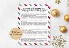 the santa's christmas eve adventure printable