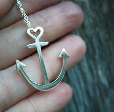 Everyday Nautical Anchor Jewelry, Nickel-free Anchor Shaped Sterling Silver Jewelry, Nickel-free Sterling Silver Anchor Jewelry, Everyday Silver Anchor Jewelry, Everyday Silver Jewelry With Anchor Shape, Bling Things, Anchor Earrings, Metal Smithing, Anchor Pendant