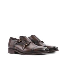 Jupiter Double Monk - Premium Men Dress Shoes from Que Shebley - Shop now at Que Shebley Mens Designer Loafers, Classic Elegant Style, Men Dress Shoes, Double Monk Strap, Mens Shoes Black, Hand Painted Leather, Modern Gentleman, Painting Leather, How To Make Shoes