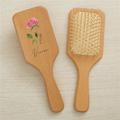 * Printed with name, date, birth flower and 1 line of text  * Constructed of beechwood * Measures 8.25H x 3W * Bristles made of rubber * Imported  The Birth Month Personalized Wood Beauty Accessories make a practical and fun gift. Constructed of strong beechwood, the brush and mirror are not only beautiful, but will hold up over time. *Note hairbrush and hand mirror are sold separately Personalized Kids Gifts, Painted Crafts, Personalization Mall, Personalized Gifts For Kids, Hand Mirror, Birth Flower, Personalized Birthday Gifts, Birth Month, Birth Flowers