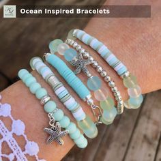 Check out this product 😍 Ocean Inspired Bracelets 😍 by KaraLynn Jewelry starting at $18.00. Cheap Ocean-inspired Vacation Bracelets, Cheap Ocean-inspired Beaded Bracelet, Ocean Inspired Bracelet, Ocean Themed Bracelets, Coastal Jewellery, Custom Apple Watch Bands, Bracelet Business, Heishi Bracelets, Inspired Bracelets